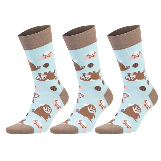 3 Pairs Men'S & Women'S Colorful Novelty Crew Socks – Fun Cotton Dress Socks