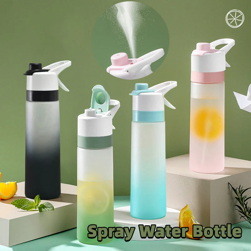 Spray Water Bottle for Girls Outdoor Sport Fitness Water Cup Large Capacity Spray Bottle Drinkware Travel Bottles Kitchen Gadgets